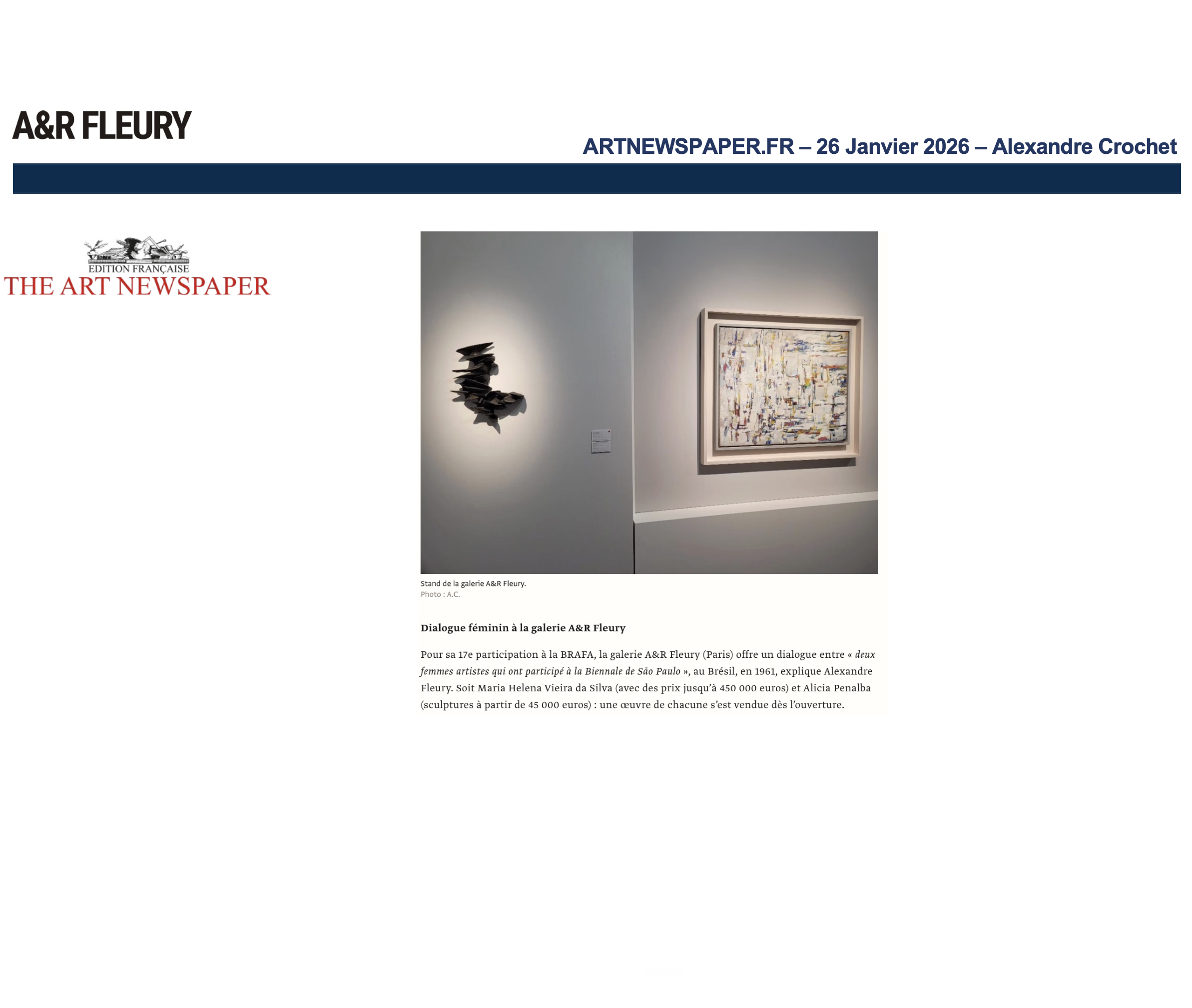 Nos coups de cœur à la BRAFA 2026