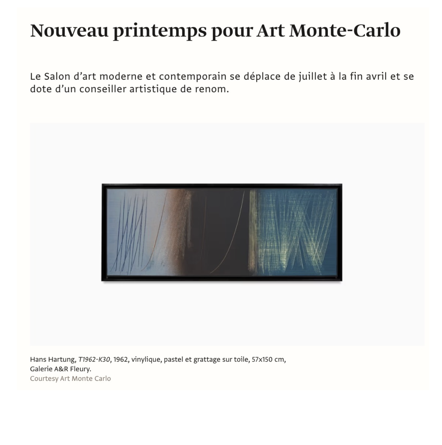 Nouveau printemps pour Art Monte-Carlo